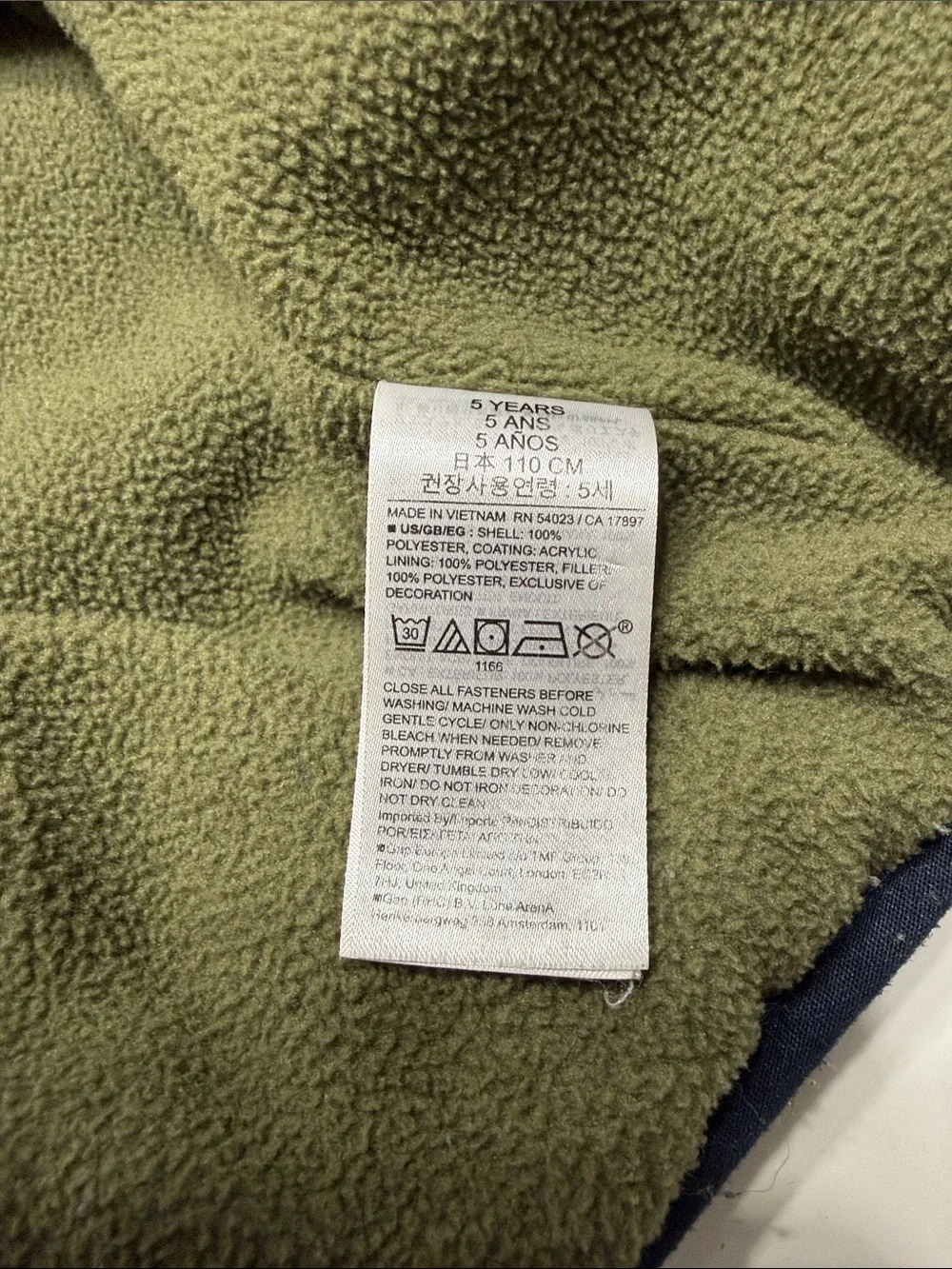 GAP Kids Hooded Colorblock Puffer Jacket - Olive, Tan, Navy